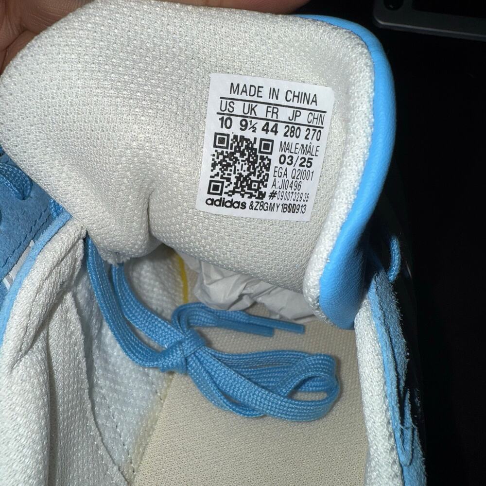 Adidas Mens VL Court 2.0 Semi Blue Burst White Fashion Casual Sneakers Size 10 - Picture 9 of 9